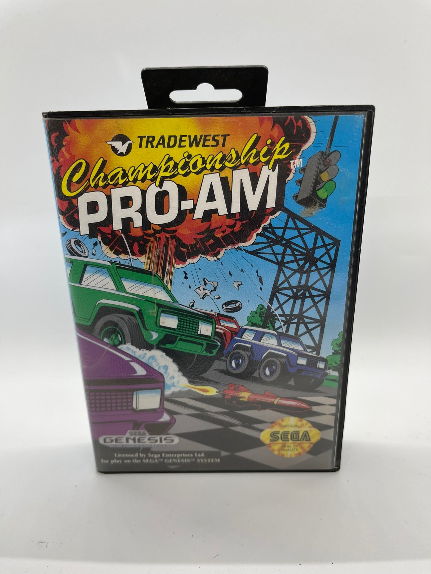 Championship Pro-Am (Sega Genesis, 1992) With Box
