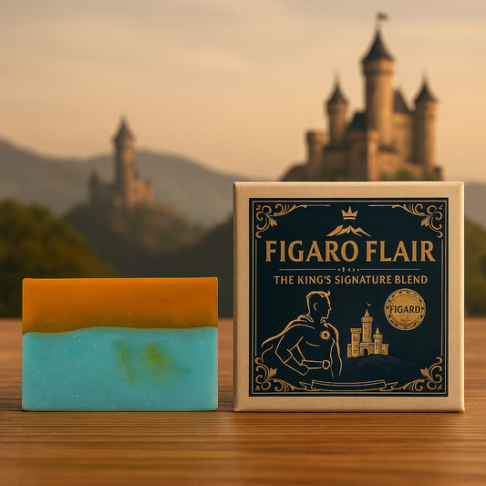 Figaro Flair – Regal Blue Sandalwood Soap Bar